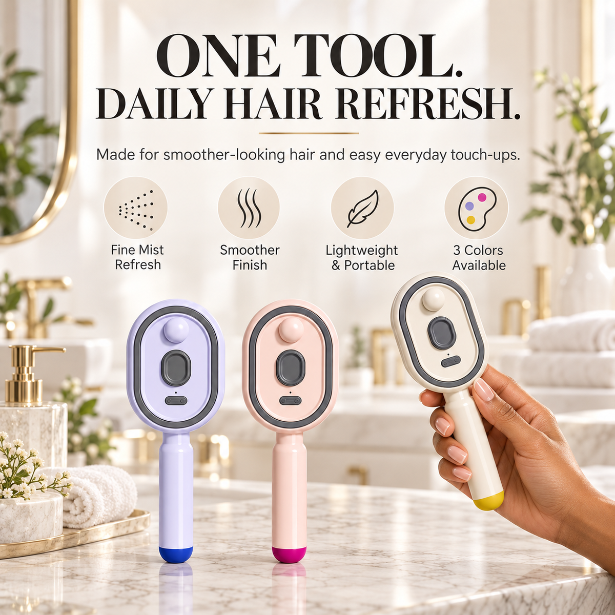 TopSpire®💫SAVE 50% NOW✨Steam Mist Straightening Comb – Easy Salon-Like Hair